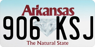 AR license plate 906KSJ