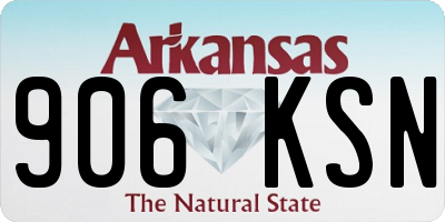 AR license plate 906KSN