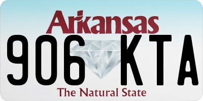 AR license plate 906KTA