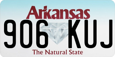 AR license plate 906KUJ