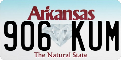 AR license plate 906KUM