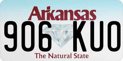 AR license plate 906KUO