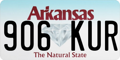 AR license plate 906KUR