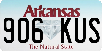 AR license plate 906KUS