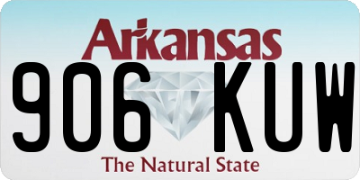 AR license plate 906KUW