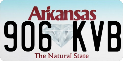 AR license plate 906KVB