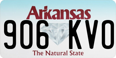 AR license plate 906KVO