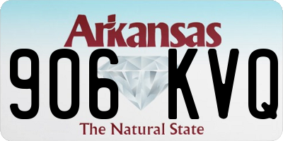 AR license plate 906KVQ