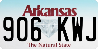 AR license plate 906KWJ
