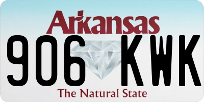 AR license plate 906KWK