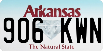 AR license plate 906KWN