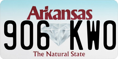 AR license plate 906KWO
