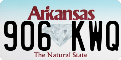 AR license plate 906KWQ