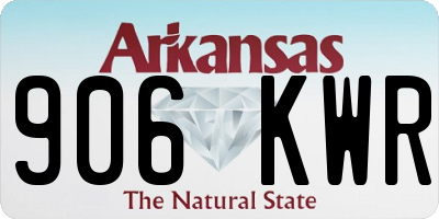 AR license plate 906KWR