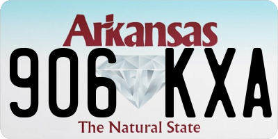 AR license plate 906KXA