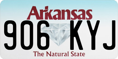 AR license plate 906KYJ