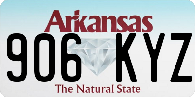 AR license plate 906KYZ