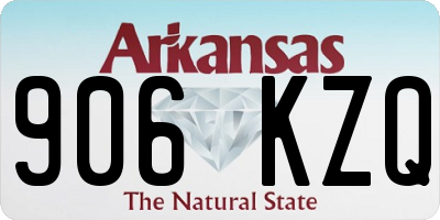 AR license plate 906KZQ