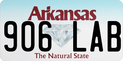 AR license plate 906LAB