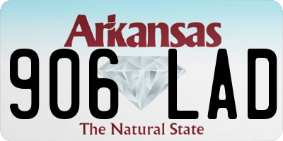 AR license plate 906LAD