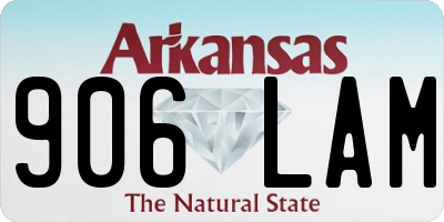AR license plate 906LAM