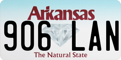 AR license plate 906LAN