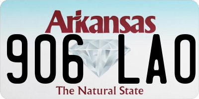 AR license plate 906LAO