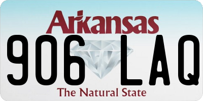 AR license plate 906LAQ