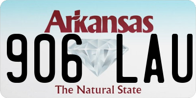 AR license plate 906LAU