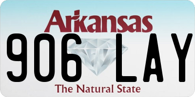 AR license plate 906LAY