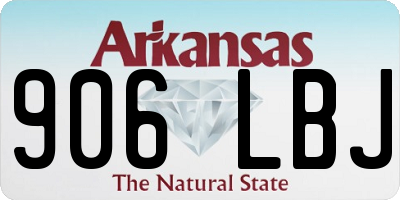 AR license plate 906LBJ