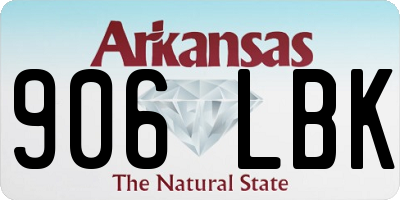 AR license plate 906LBK