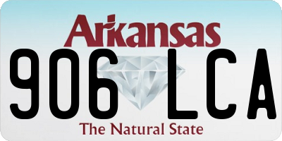 AR license plate 906LCA