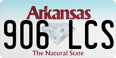 AR license plate 906LCS