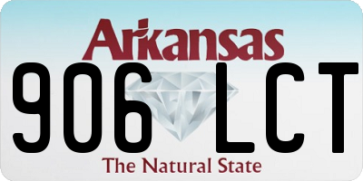AR license plate 906LCT