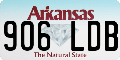 AR license plate 906LDB