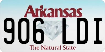 AR license plate 906LDI