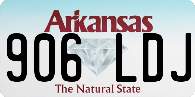 AR license plate 906LDJ