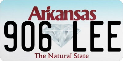 AR license plate 906LEE