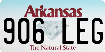 AR license plate 906LEG