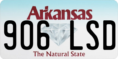 AR license plate 906LSD