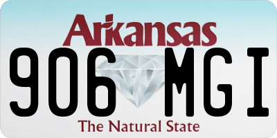 AR license plate 906MGI