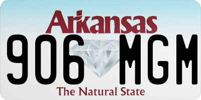 AR license plate 906MGM