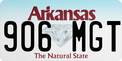 AR license plate 906MGT