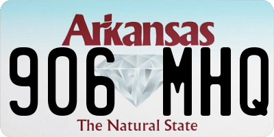 AR license plate 906MHQ