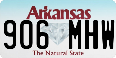 AR license plate 906MHW