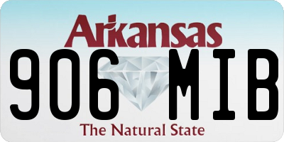 AR license plate 906MIB