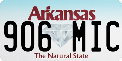 AR license plate 906MIC