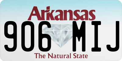 AR license plate 906MIJ