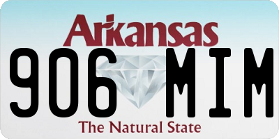 AR license plate 906MIM